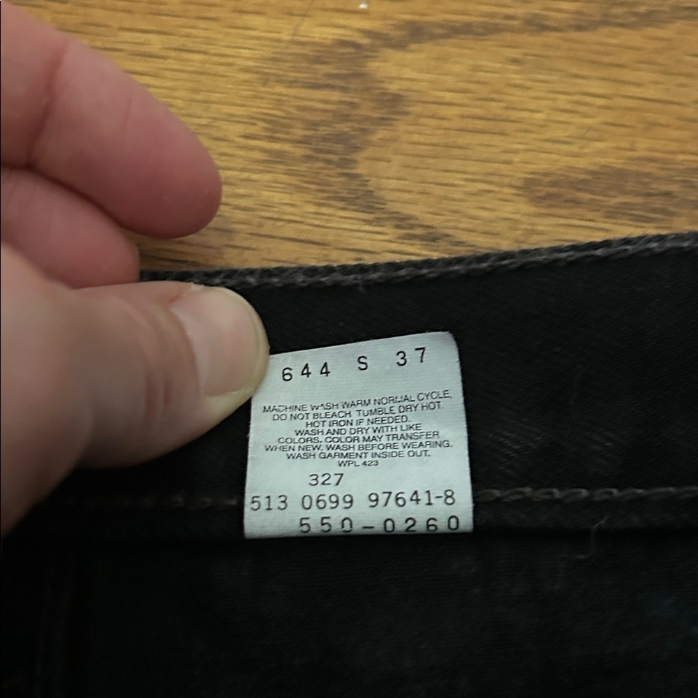 Vintage Levi’s 550 Relaxed Fit Jeans 34x30 Black Blank Tab - Picture 5 of 16